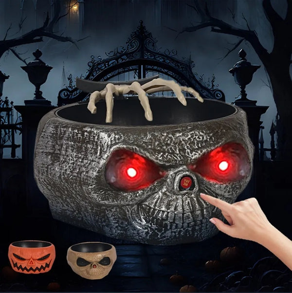 Trick-or-Treat Pumpkin Bowl with Moving Hand